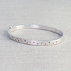 Oval Thin Multi Sapphire Bangle