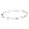 Oval Thin Multi Sapphire Bangle
