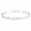 Oval Thin Multi Sapphire Bangle