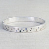 Oval Wide Multi Sapphire Bangle