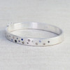 Oval Wide Multi Sapphire Bangle