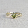 Green Sapphire Cushion Ring