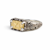 Silver & Gold Small Terra Rectangle Ring