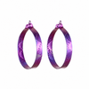 Medium Purple Titanium Hoop Earrings