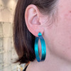Medium Purple Titanium Hoop Earrings