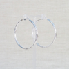 Silver Twist Large Hoop Earrings