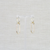 Yellow Gold Double Oval Huggie Earrings
