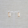 Rose Gold Squared Paperclip Huggie Earrings