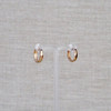 Rose Gold Oval Huggie Earrings