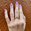 Grey Diamond Pointed Ring