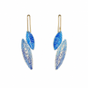 Blue & Textured Gumleaf Earrings