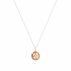 Silver Flower Cameo Necklace