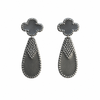 Silver Oxidised Regal Lady Earrings