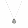 Small Silver Oxidised Leaves Necklace