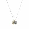 Gold & Silver Bird Flowers Charm Necklace
