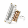 Tourmaline & Aquamarine Double  Arc Ring