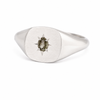 Diamond Cushion Signet Ring