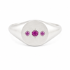 Pink Sapphire Oval Signet Ring