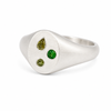 Green Garden Signet Ring