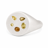 Warm Liquor Diamond Signet Ring