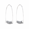 White & Black Japanese Glass Earrings