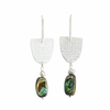 Textured Silver & Mother of Pearl Earrings