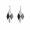 Small Silver Diamond Shield Earrings