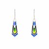 Blue & Green Art Deco Earrings