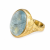 Aquamarine Floral Relic Cocktail Ring