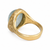 Aquamarine Floral Relic Cocktail Ring