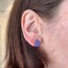 Purple Crescent Stud Earrings