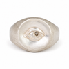 Diamond  Not-So-Evil Eye Signet Ring