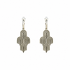 Arches Oxidised Drop Hoop Earrings