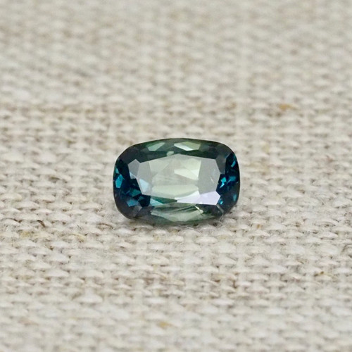 Australian Teal Cushion Cut Sapphire