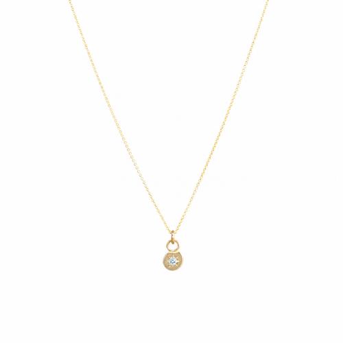 Yellow Gold Aquamarine Samantha Necklace