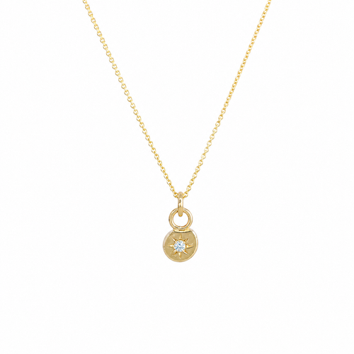 Yellow Gold Aquamarine Samantha Necklace