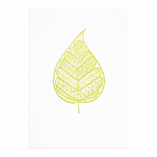 Buddha Leaf Greeting Card