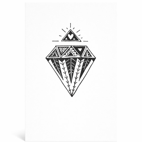 Tribal Diamond Greeting Card