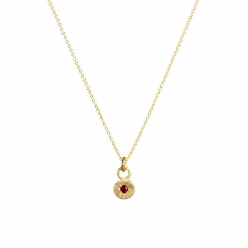 Yellow Gold Ruby Samantha Necklace