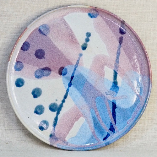 Large Glazed Stoneware Plate