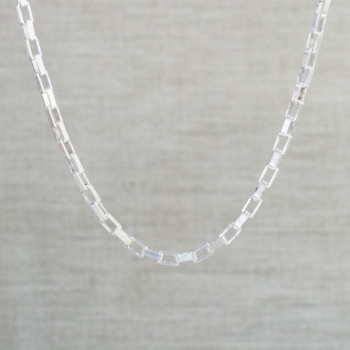 Silver Long Box Chain