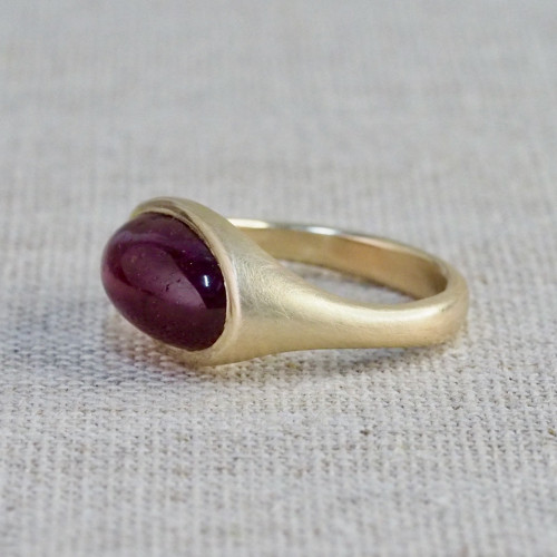 Cabochon Ruby Signet Ring
