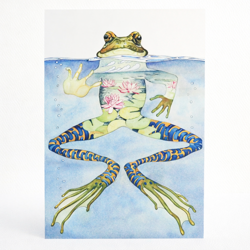 Frog King Greeting Card