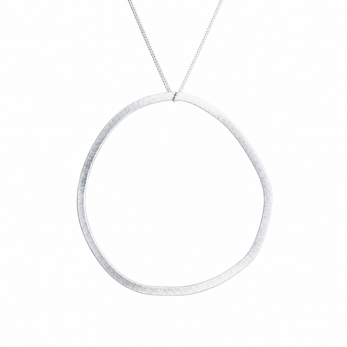 Silver Geometrica Circle Necklace