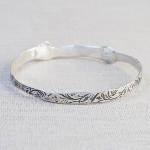 Silver Swirl Bangle
