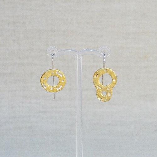Golden Abstract Earrings