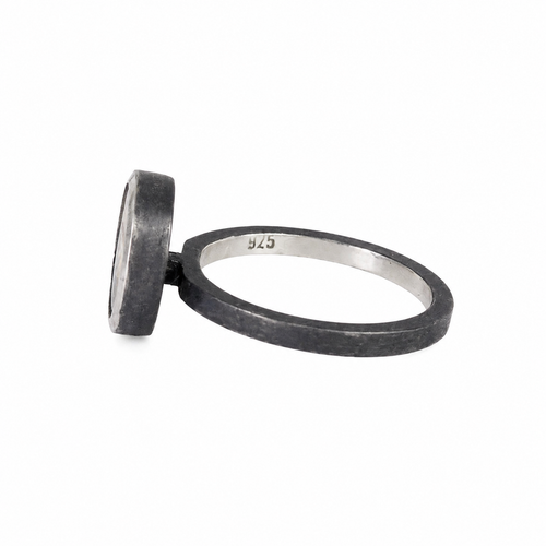 Scenic Agate Slice Podium Ring