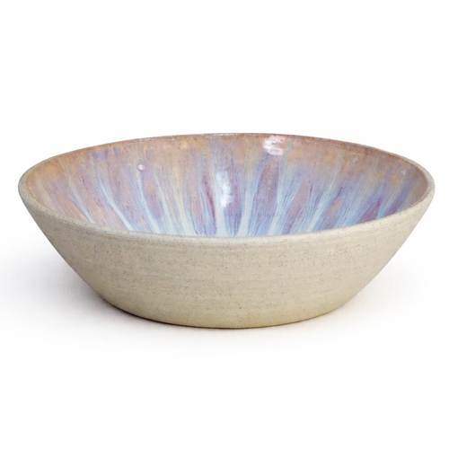 Apricot & Violet Iris Glazed Dish