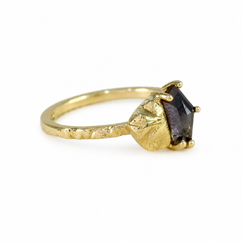 Geo Black & Gold Diamond Ring