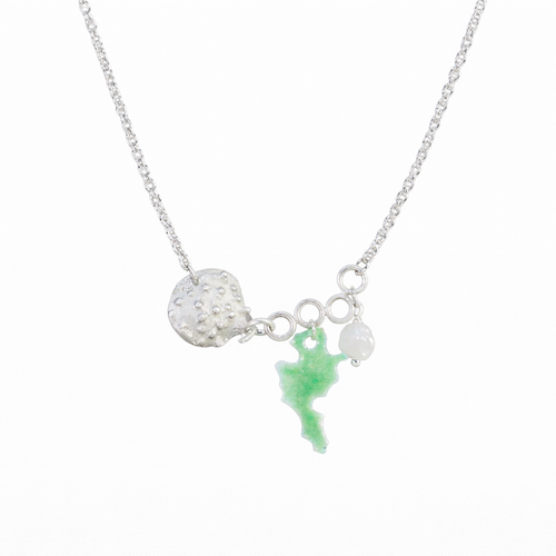 Green Enamel Artefact Necklace
